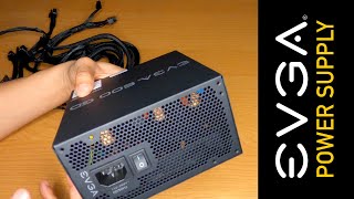 EVGA 600 Watt 80 Plus GOLD Power Supply Unit PSU Unboxing amp Review 600 GD Non Modular [upl. by Leasim]