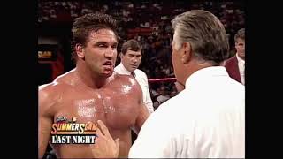 Ken Shamrock Snaps amp Suplexes WWF Officials  SummerSlam 1997 WWF [upl. by Lillie353]