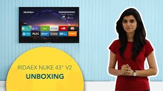 Ridaex Nuke 43quot 4K V2 LED TV  Unboxing amp First Look with GrabOn [upl. by Ayotahs647]