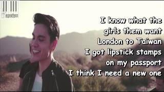 Talk Dirty Lyrics  Sam Tsui  Talk Dirty Lyrics [upl. by Oiralednac704]