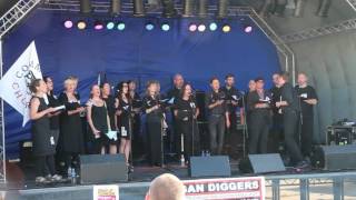 COMMONERS CHOIR  FROM BELOW  WIGAN DIGGERS FESTIVAL 2016 [upl. by Ielerol]