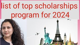 Top abroad Scholarships for 2024 [upl. by Norud]