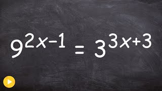 How to solve an exponential equation with two different bases [upl. by Adelice]