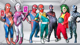 SPIDERMAN TEAM amp BAD GUY TEAM Pregnant And Teasing SPIDER GIRL  Magic Cards Funny Action [upl. by Dania]