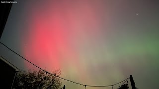 Northern lights visible in Chicago area amid solar storm [upl. by Oijile]