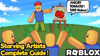 Complete Guide to Selling Art in Starving Artists on Roblox 2023 [upl. by Rabassa]