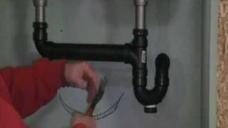 The Old plumber shows how to Install drain pipes on a kitchen sink [upl. by Tirrej835]