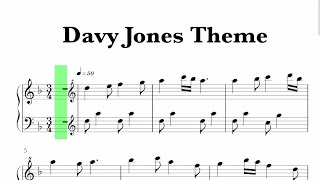 Pirates of the Caribbean 2  Davy Jones Theme Sheet Music [upl. by Pauiie]