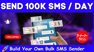 👉 STEP BY STEP Build Your Own Bulk SMS Sender amp Send Unlimited SMS  SMS Marketing [upl. by Haldan]