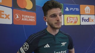 Declan Rice Post Match Interview  Bayern Munich 10 Arsenal on Agg 32 [upl. by Enitnelav983]