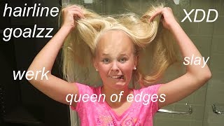 jojo siwa destroying her hairline for 1 minute straight [upl. by Arol]