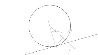 How to Draw the Tangent Circle to a given Line knowing its Tangent Point passing through a Point [upl. by Sirac]