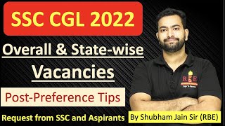 SSC CGL 2022 Statewise Vacancies Post preference important details [upl. by Groark]