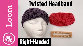 EASY Loom Knit Twisted Headband BEGINNER FRIENDLY [upl. by Nnaeirelav]