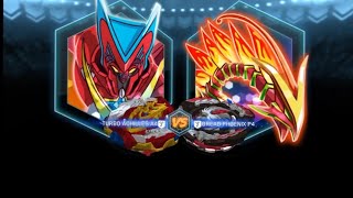 aiger vs phi ultimate turbo battle in Beybladeburst app [upl. by Ziza]