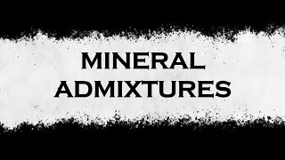 Admixtures for Concrete and its type like chemical admixture amp mineral admixture by Dr K Mohan [upl. by Neumark]