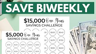 BIWEEKLY Savings Challenges You Should Try Save Up To 30000 In 1 Year [upl. by Attelrac230]