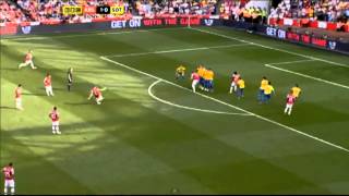 Podolski free kick goal vs southampton HD [upl. by Katz]