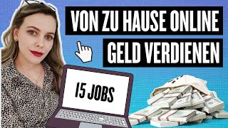 15 Jobs von zu Hause 2023  In Heimarbeit oder remote Online Geld verdienen [upl. by Novit]