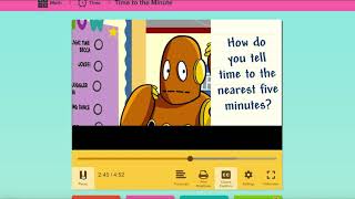 Virtual Lesson 3  BrainPOP Jr Time to the Minute [upl. by Zoller]