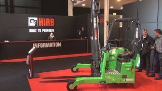 Hiab Moffett E4 201 ESeries Electric Truck Mounted Forklift 2019 Exterior and Interior [upl. by Sunev]