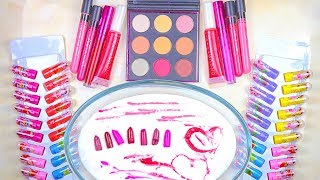 Makeup Slime Mixing  White Slime Mixing With Lipstick Lip Gloss And Other Makeups [upl. by Adikam332]