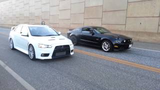 EVO X vs 50 Mustang [upl. by Onahpets740]