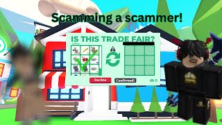 Scamming a scammer  Roblox  ADOPT ME [upl. by Sullecram310]