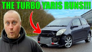 OUR £130 TURBO 18 YARIS SR IS FINALLY RUNNING PT6 [upl. by Olnek]