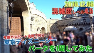 【混みすぎる】年間パスポート除外日の日曜日の東京ディズニーシーのパークを1周してみた。 [upl. by Okajima]