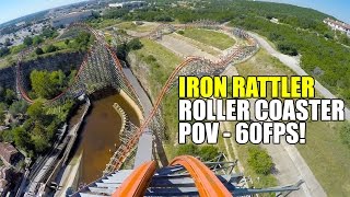 Six flags fiesta Texas Iron Rattler [upl. by Nnylyak]