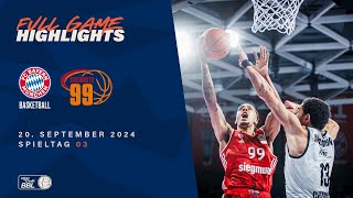 FC Bayern München Basketball vs NINERS Chemnitz  Full Game Highlights  Spieltag 3 202425 [upl. by Suvart]