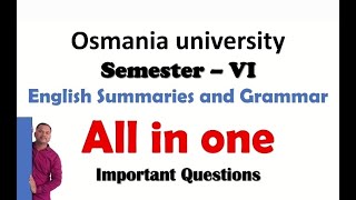 All in one sem6 OU Allsummariessem6 [upl. by Crosby]