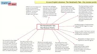 155 The Handmaids Tale key points Alevel [upl. by Garris]