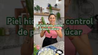 Piel hidratada y control de peso ENSALADA DE PEPINO 🥒 fácil Produce colágeno shorts addy salad [upl. by Riabuz]