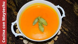 ✅Crema de CALABAZA con JENGIBRE 🎃🕑 LISTO EN UNOS MINUTOS  Receta fácil y sana  Cocina con Maytechu [upl. by Adnhoj251]