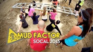 Mud Factor 5K Obstacle Mud Run SOCAL Full Race [upl. by Nnylylloh]