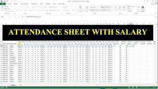 How To Make Attendance Sheet With Salary In MS Excel  33 [upl. by Terrie]