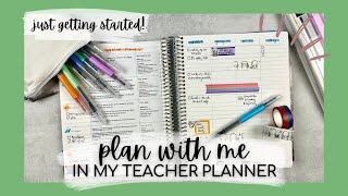 PLAN W ME in my teacher planner  7x9 erin condren teacher lesson planner  tattooed teacher plans [upl. by Aicened74]