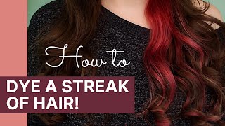 How to Dye a Streak of Hair [upl. by Ativoj]