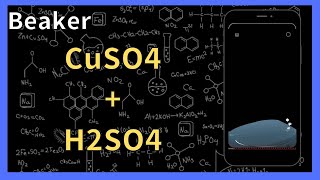 【化學】 Reaction between copperIIsulphateCuSO4 and sulfuric acid H2SO4 beaker shorts chemistry [upl. by Emoreg]