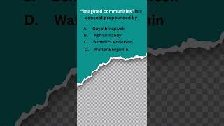 “imagined communities” is a concept propounded by [upl. by Burgess884]