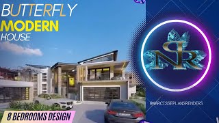 MindBlowing Modern Butterfly House Design architecture lumion shorts uebertangel [upl. by Macintyre]