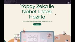 Yapay Zeka ile Zaman Kazandıran Nöbet Listesi Hazırlama Örnek 1  NobetNet [upl. by Gentille]