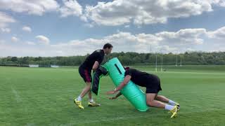 Netani Talei Fiji Rugby and Karl Dickson show us a rugby drill to help with Tackling Counter Ruck [upl. by Hnid]