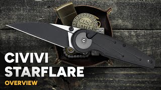 Civivi Starflare  NitroV Button Lock Folder Overview [upl. by Ravi998]