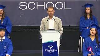 El inspirador discurso de Rafa Nadal durante la ceremonia de graduación de su escuela 13062024 [upl. by Bride]