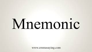 How To Pronounce Mnemonic [upl. by Quinby]