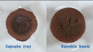 How I make chocolate molten lava cake using ramekins and cupcakemuffin tray [upl. by Orsini]