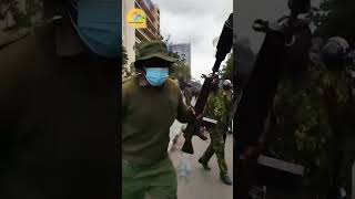 Protesters return a lobbied teargas back to the police [upl. by Ihsorih]